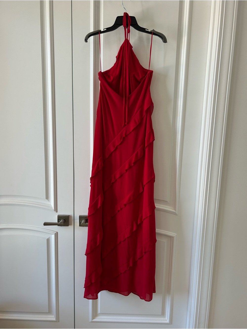 Morgan & Co. Red Ruffle Maxi Dress - Picture 2 of 7